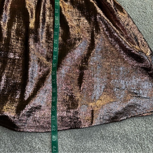 Lane Bryant Gold Long Sleeve A-Line Dress - Picture 5 of 9